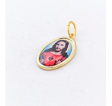 Medalik metalowy kolorowy Serce Pana Jezusa